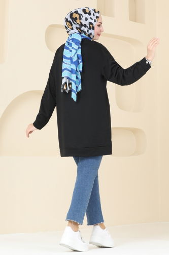 moda selvim Tunic 5034UZ662 Black - Thumbnail