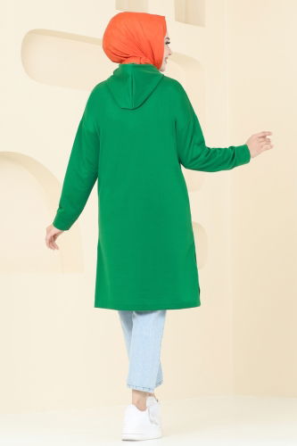 moda selvim Tunic 5047UZ662 Benetton Green - Thumbnail