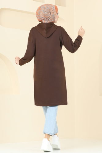 moda selvim Tunic 5047UZ662 Bitter Brown - Thumbnail