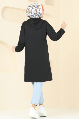 moda selvim Tunic 5047UZ662 Black - Thumbnail