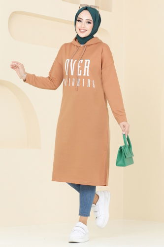 moda selvim Tunic 5053UZ662 Light Tan - Thumbnail