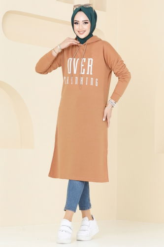 moda selvim Tunic 5053UZ662 Light Tan - Thumbnail