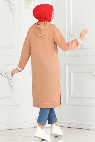 moda selvim Tunic 5065UZ662 Biscuit - Thumbnail