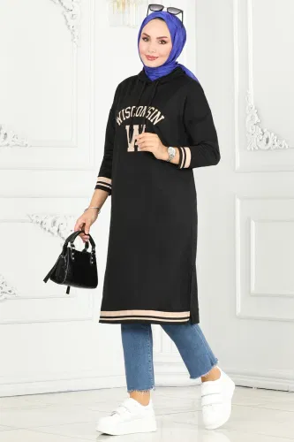 moda selvim Tunic 5065UZ662 Black&Vision - Thumbnail