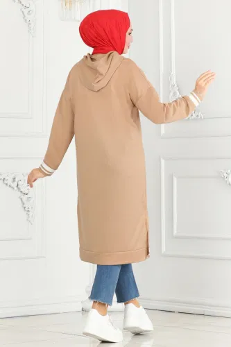 moda selvim Tunic 5065UZ662 Latte&Ekru - Thumbnail