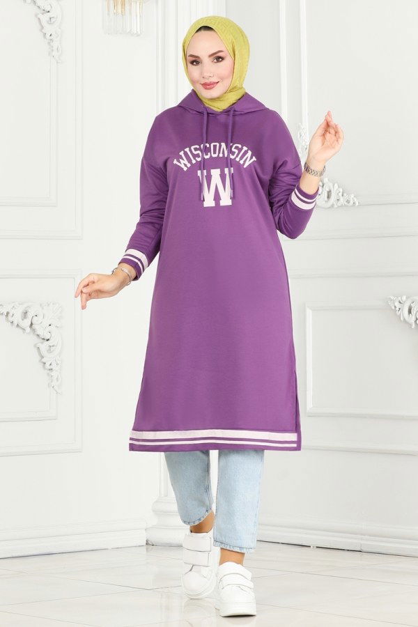 Tunic 5065UZ662 Lilac&Ecru - 2