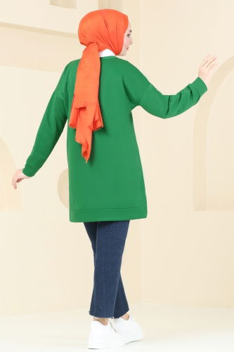 moda selvim Tunic 5069UZ662 Benetton Green - Thumbnail