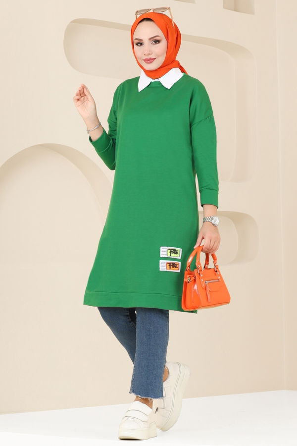 Modaselvim Tunic Tunic 5080UZ662 Benetton Green