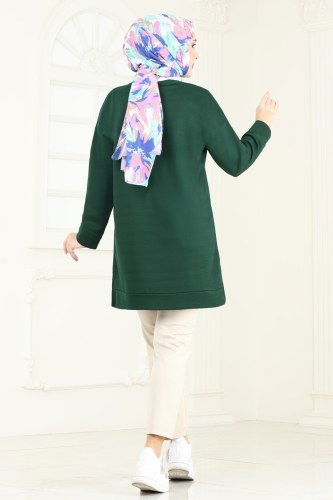 moda selvim Tunic 5091UZ662 Emerald - Thumbnail