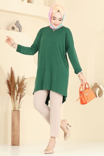 moda selvim Tunic 5094UZ662 Emerald - Thumbnail