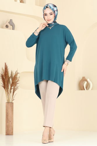 moda selvim Tunic 5094UZ662 Petroleum - Thumbnail