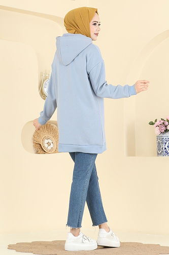 moda selvim Tunic 5286TEG847 Baby Blue - Thumbnail