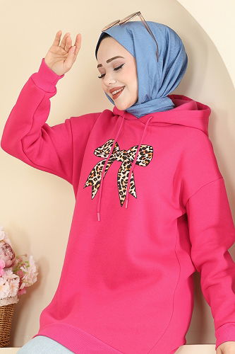 moda selvim Tunic 5286TEG847 Fuchsia - Thumbnail