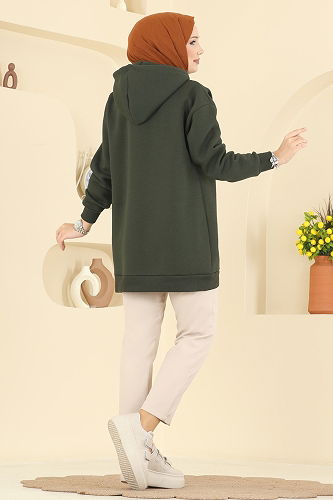 moda selvim Tunic 5286TEG847 Khaki - Thumbnail