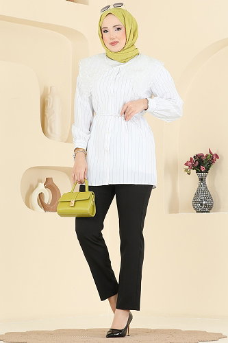 moda selvim بلوز سكري 5343NFC1010 - Thumbnail