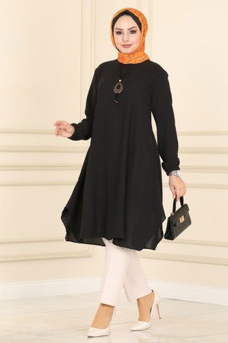 A.Y.D. - 5358AYD574 اسود بلوز طويل