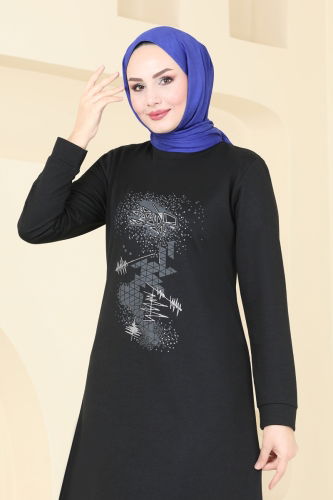 moda selvim Tunic 5591ZNN863 Black - Thumbnail