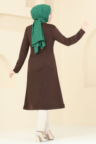 moda selvim Tunic 5591ZNN863 Brown - Thumbnail