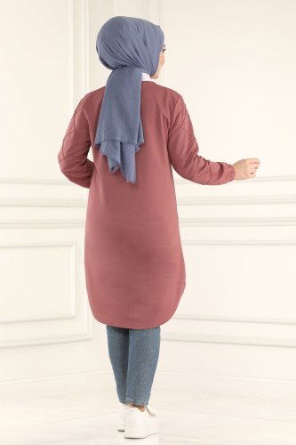 moda selvim Tunic 5998AYD574 Dried Rose - Thumbnail