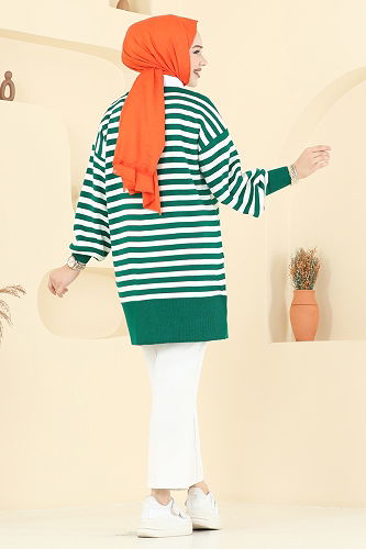 moda selvim Tunic 6005KL398 Emerald - Thumbnail