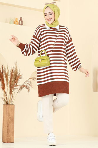 moda selvim Tunic 6005KL398 Tan - Thumbnail