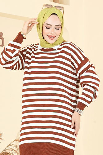 moda selvim بلوز عسلي 6005KL398 - Thumbnail