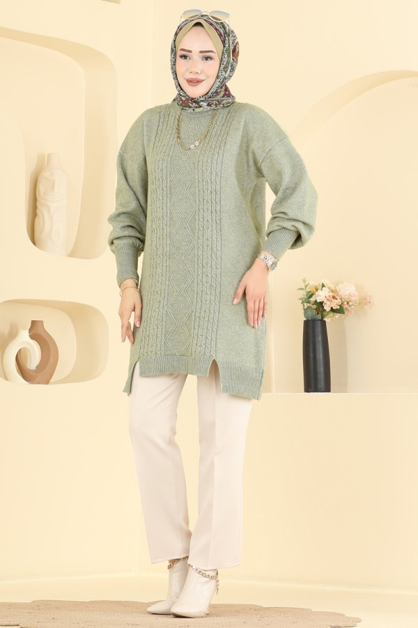 Tunic 6017KLN570 Almond Green - Moda Selvim