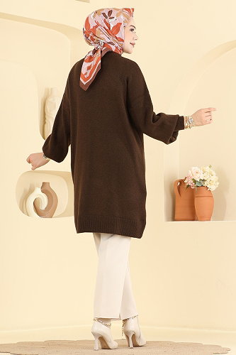 moda selvim Tunic 6017KLN570 Brown - Thumbnail