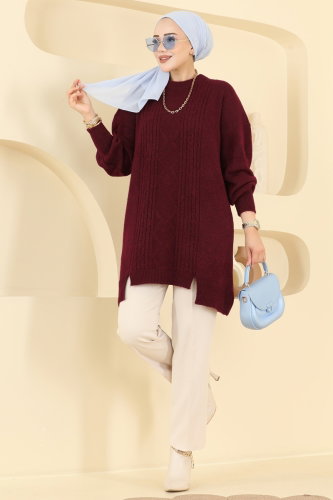K.L.N. - Tunic 6017KLN570 Burgundy