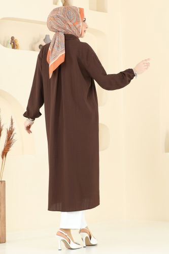 moda selvim Tunic 6074TEG847 Brown - Thumbnail