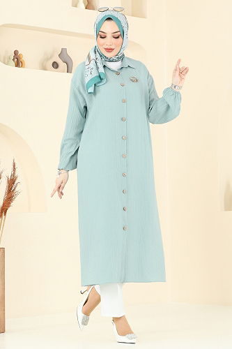 moda selvim Tunic 6074TEG847 Water Green - Thumbnail