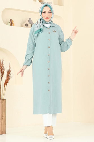 moda selvim Tunic 6074TEG847 Water Green - Thumbnail