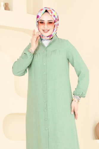 moda selvim Tunic 6170BSK463 Almond Green - Thumbnail