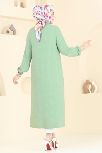 moda selvim Tunic 6170BSK463 Almond Green - Thumbnail