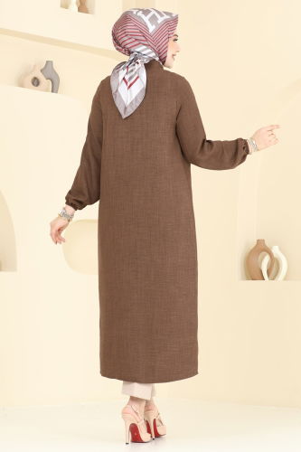 moda selvim Tunic 6170BSK463 Brown - Thumbnail