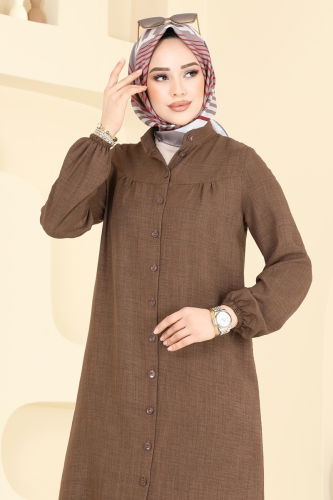 moda selvim بلوز بني 6170BSK463 - Thumbnail