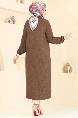 moda selvim بلوز بني 6170BSK463 - Thumbnail