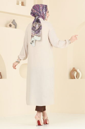 moda selvim Tunic 6170BSK463 Stone - Thumbnail