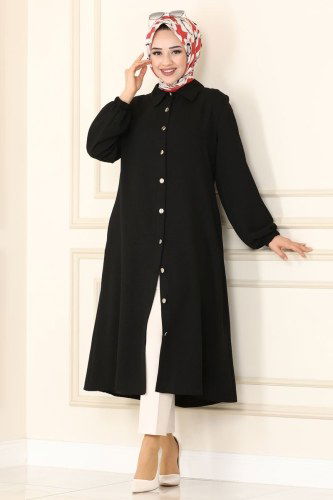 moda selvim Tunic 6796S324 Black - Thumbnail