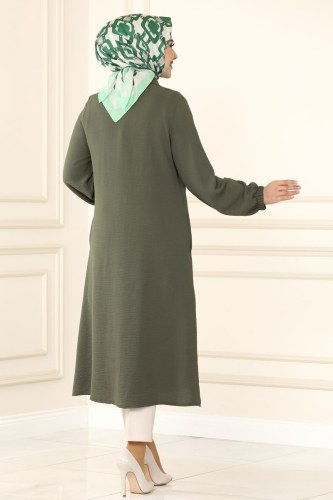 moda selvim 6796S324 العفني بلوز طويل - Thumbnail