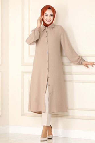 moda selvim 6796S324 فيزيون بلوز طويل - Thumbnail