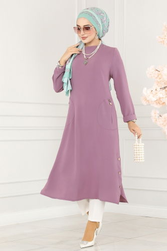 moda selvim Tunic 6874S324 Lila - Thumbnail