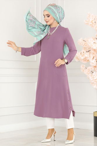 moda selvim Tunic 6874S324 Lila - Thumbnail