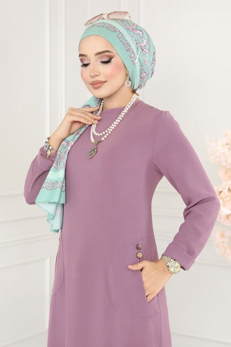 moda selvim Tunic 6874S324 Lila - Thumbnail