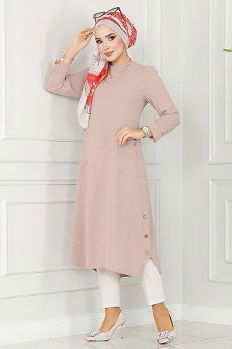 moda selvim بلوز بيج 6874S324 - Thumbnail