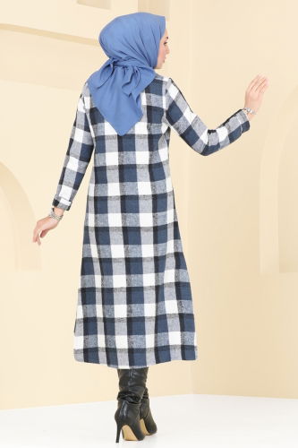 moda selvim Tunic 6899S324 Indigo - Thumbnail