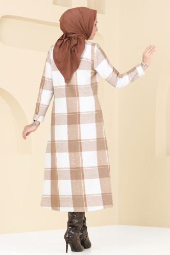 moda selvim Tunic 6899S324 Latte - Thumbnail