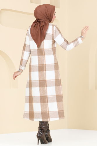 moda selvim Tunic 6899S324 Latte - Thumbnail