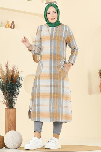 moda selvim Tunic 6899S324 Mustard - Thumbnail