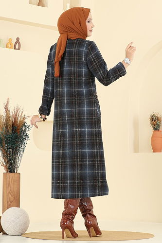 moda selvim Tunic 6899S324 Navy Blue - Thumbnail